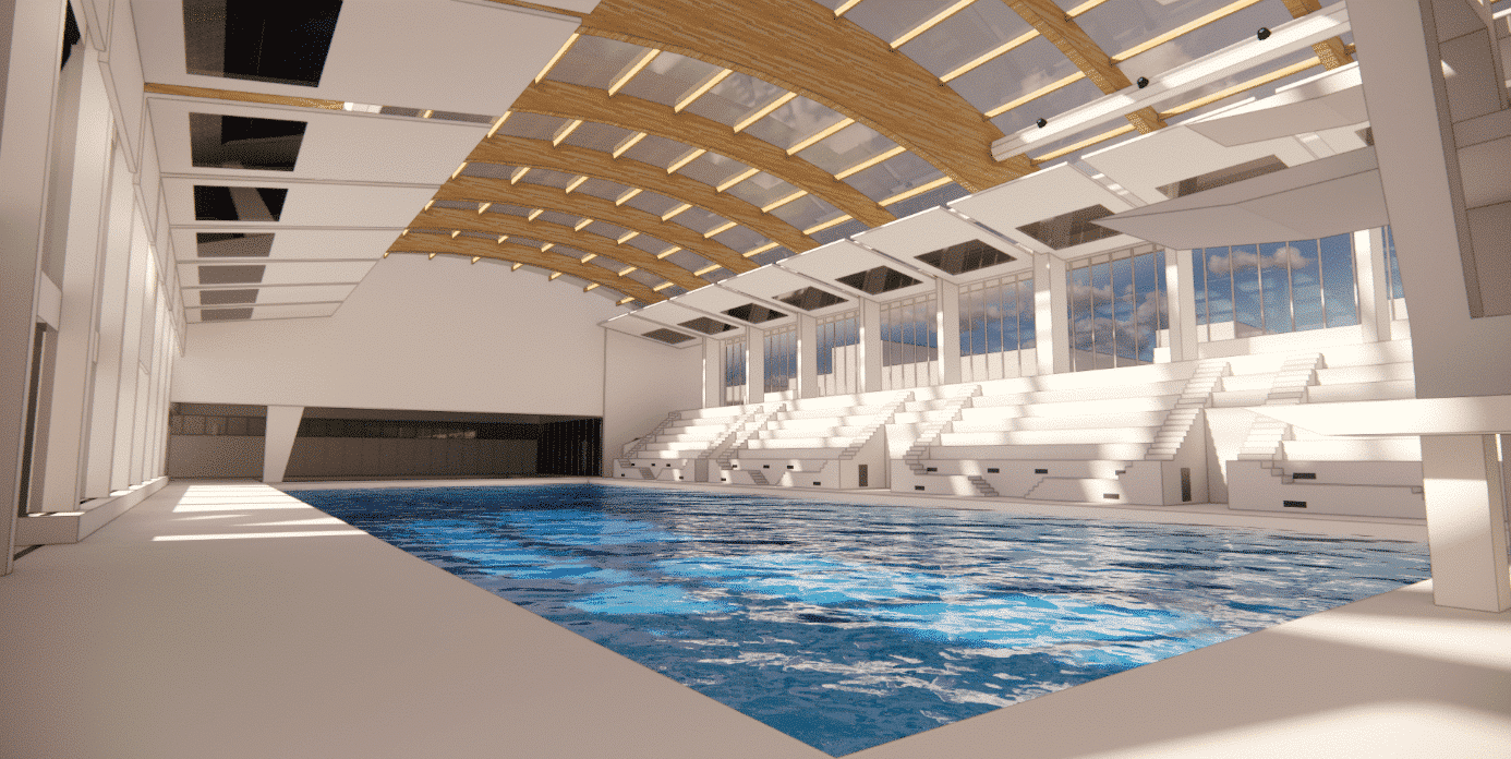 Modèle 3d d'une piscine